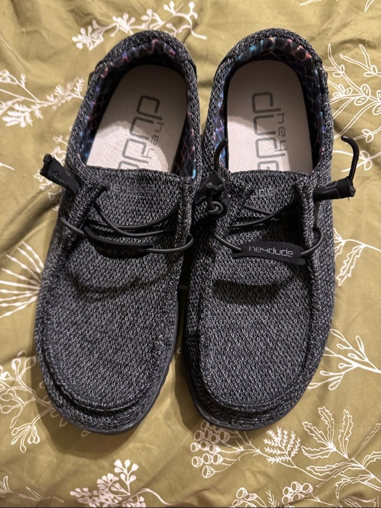 Hey Dude Shoes - Hey Dude Charcoal Knit Slip-On Loafers